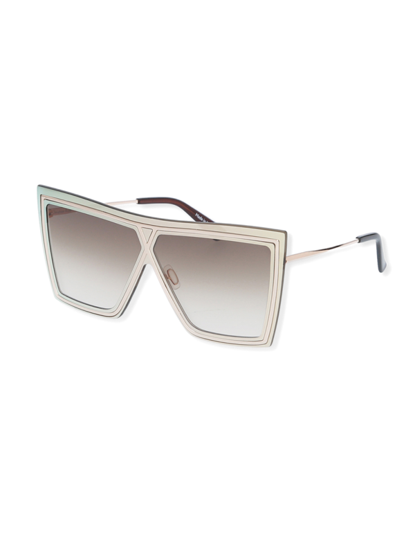 Silver/Grey Angular Sunglasses