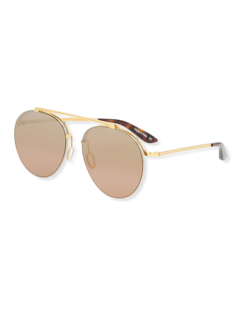 Gold/Brown Aviator Sunglasses