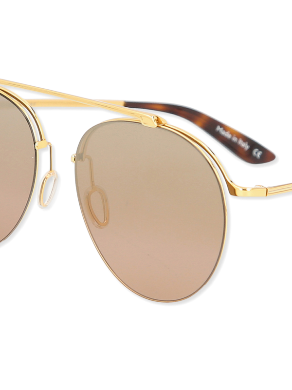 Gold/Brown Aviator Sunglasses