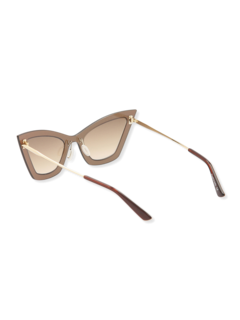 Brown/Gold Oversized Sunglasses
