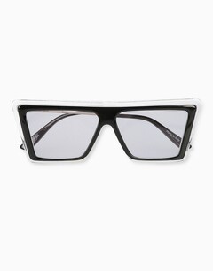 Clear/Black Squared Sunglasses