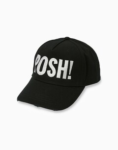 POSH! Black White Baseball Cap