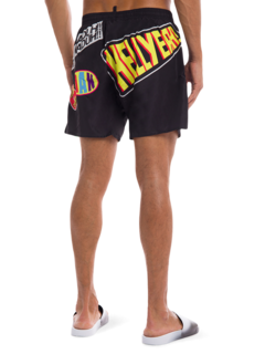 Traveler Patch' Swim Trunks in Black