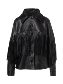 TAYLOR FRINGE SHORT LEATHER JACKET