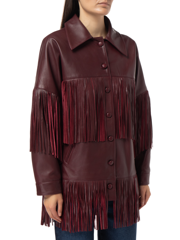 LORETTA FRINGE LEATHER JACKET
