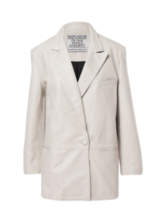 MARLENE SINGLE BUTTON LEATHER BLAZER
