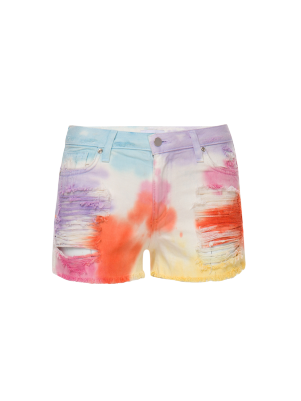 Hand-Dyed Denim Shorts