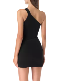 بودي سوت بكتف واحد مطرز بسلسلة من الكريستال