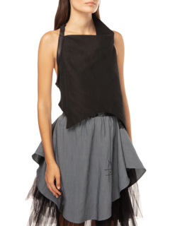 Aysmmetrical Backless Sleeveless Top