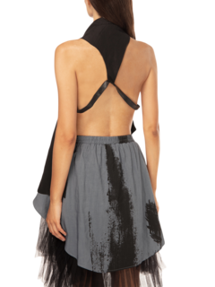 Aysmmetrical Backless Sleeveless Top
