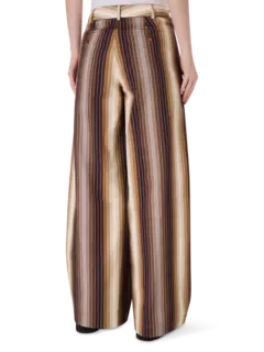 بنطال كاثرين مخطط بقصة أرجل واسعة