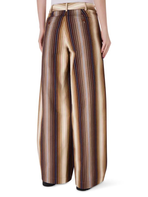 بنطال كاثرين مخطط بقصة أرجل واسعة