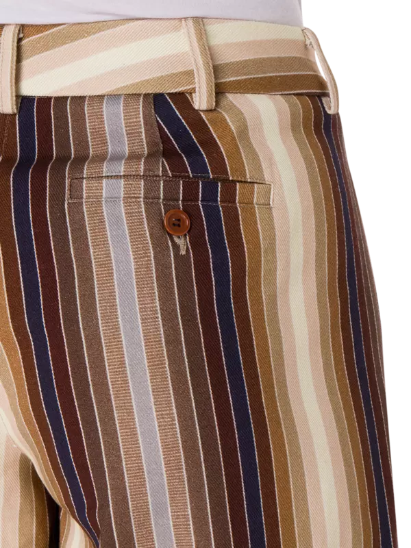 بنطال كاثرين مخطط بقصة أرجل واسعة