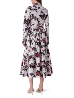 فستان طويل بتصميم قميص بكسرات