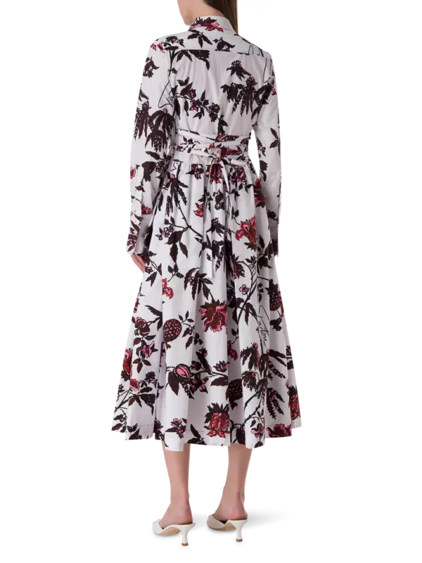 فستان طويل بتصميم قميص بكسرات