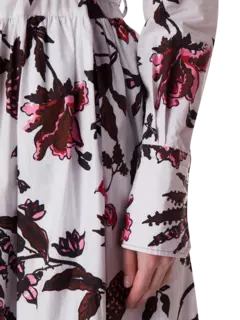 فستان طويل بتصميم قميص بكسرات