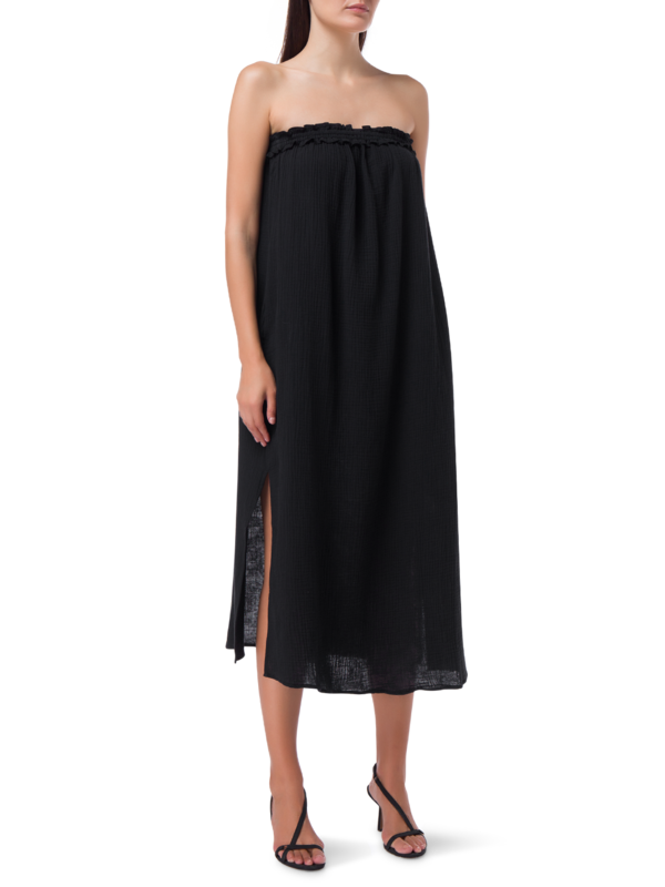 Khalo Cotton Strapless Midi Dress