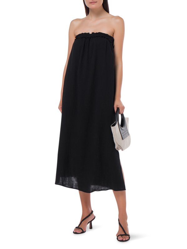 Khalo Cotton Strapless Midi Dress