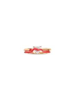 خاتم سوليتير بتصميم قلب مرصع بالألماس | ذهب أصفر عيار 18 قيراط