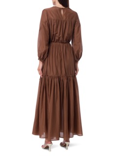 Rumi Silk Cotton Long Sleeve Maxi Dress