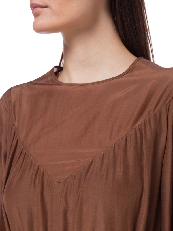 Rumi Silk Cotton Long Sleeve Maxi Dress