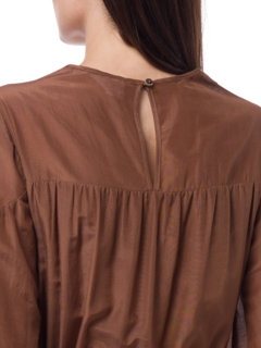Rumi Silk Cotton Long Sleeve Maxi Dress