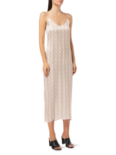 SCRIPT MONOGRAM SILK MAXI DRESS