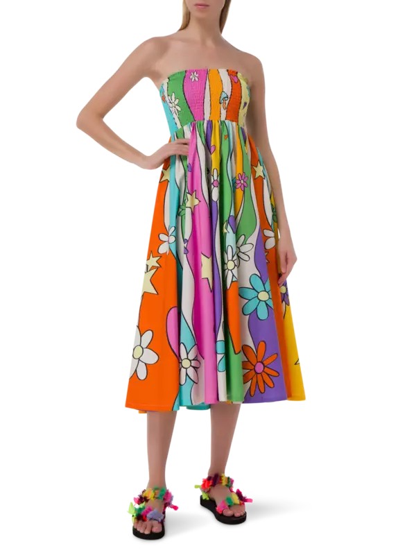 فستان بطبعة قوس قزح