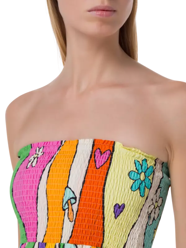 فستان بطبعة قوس قزح