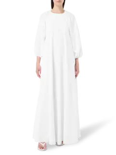 فستان طويل فران بتطريز إنجليزي