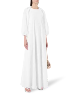 فستان طويل فران بتطريز إنجليزي