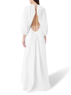 فستان طويل فران بتطريز إنجليزي