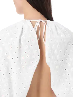 فستان طويل فران بتطريز إنجليزي