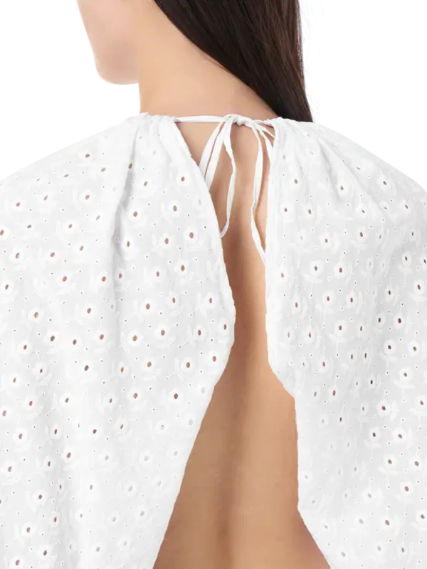 فستان طويل فران بتطريز إنجليزي