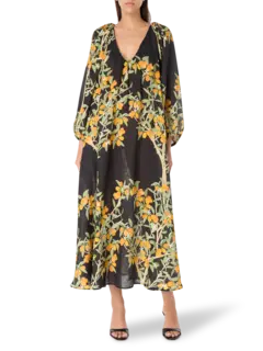 فستان طويل بطبعة زهور