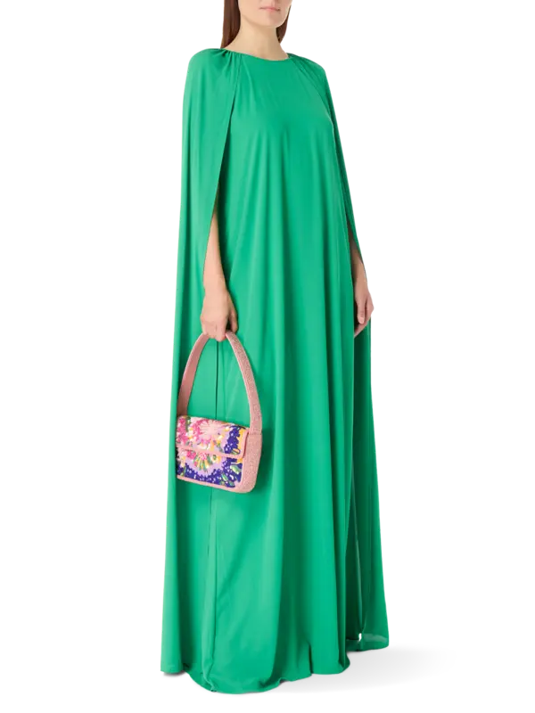 فستان ميني طويل بأكمام كاب