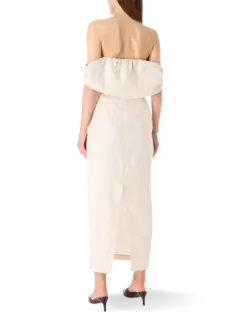 فستان سيرينا طويل مكشوف الكتفين بقصة ضيقة