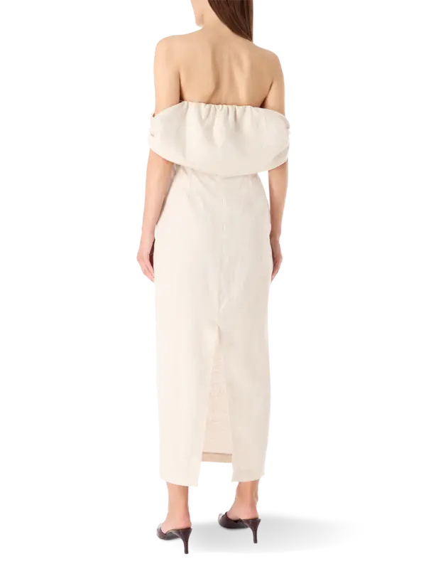 فستان سيرينا طويل مكشوف الكتفين بقصة ضيقة