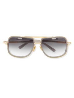 Grey/Gold Squared Sunglasses