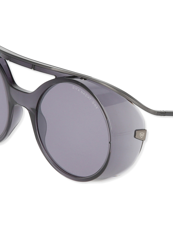 Black/Iron Grey Retro Sunglasses