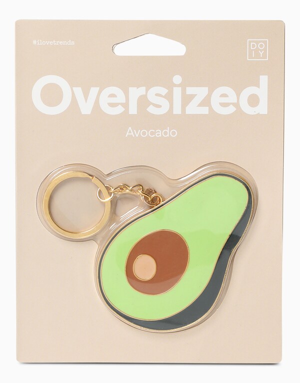 Green Oversized Avocado Key Chain