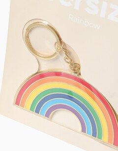 Multicolour Oversized Rainbow Key Chain