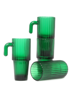 Green Saguaro Glasses- Four