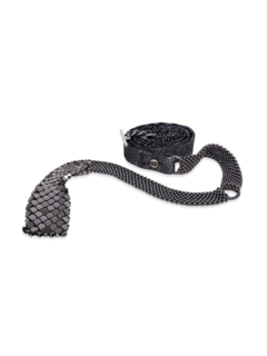 Silver Multi-Patterned Leather Belt