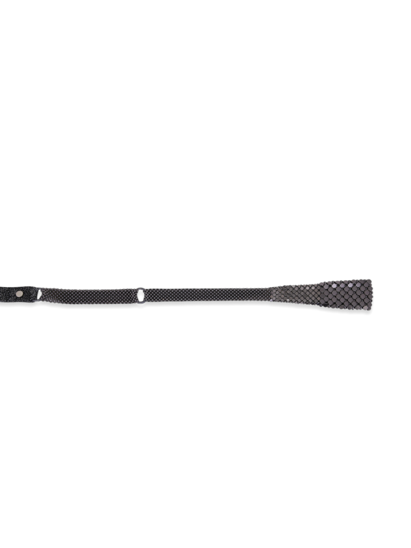 Silver Multi-Patterned Leather Belt