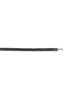 Silver Multi-Patterned Leather Belt