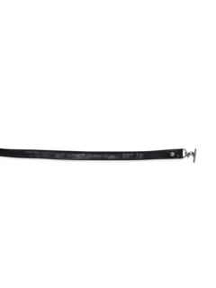Black-and-Gold Multi-Patterned Leather Belt