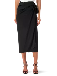 تنورة متوسطة الطول بخصر منخفض