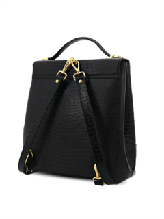 Structured Backpack with Eagle Embellishment