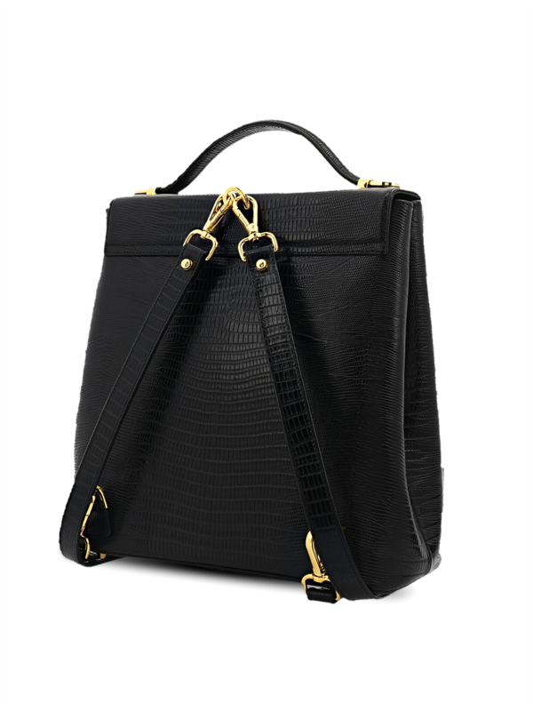 Structured Backpack with Eagle Embellishment